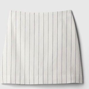 Striped linen mini skirt